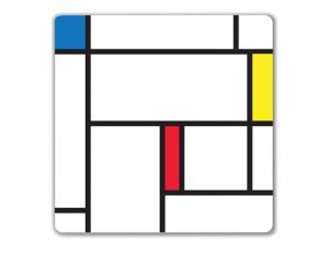 Imagen vía Kikkerland® pizarrón Mondrian