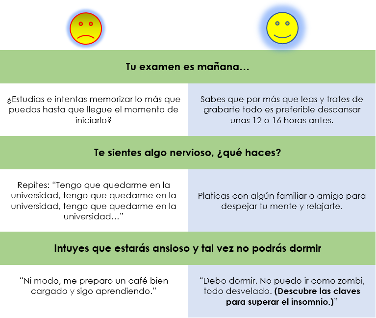 consejos examen